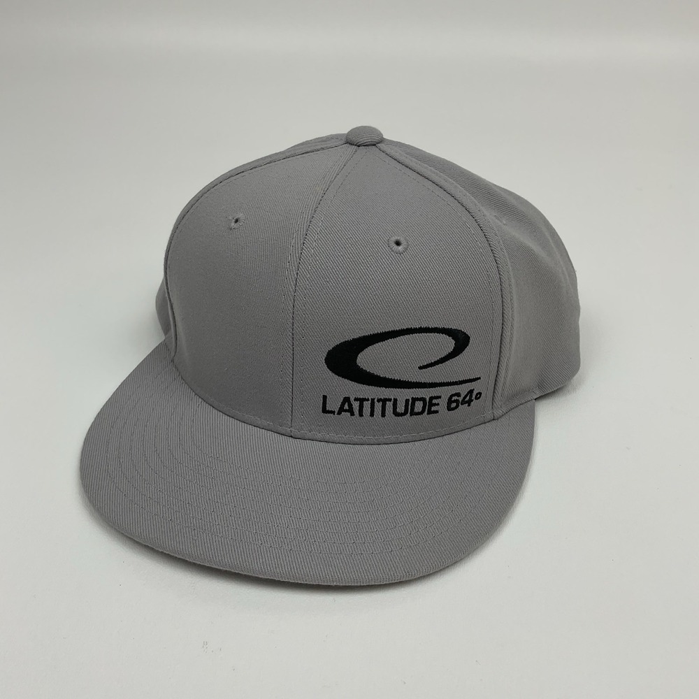 Latitude 64 Snapback Hat Gray Flat Bill Cap Disc Golf Pacific Headwear‎